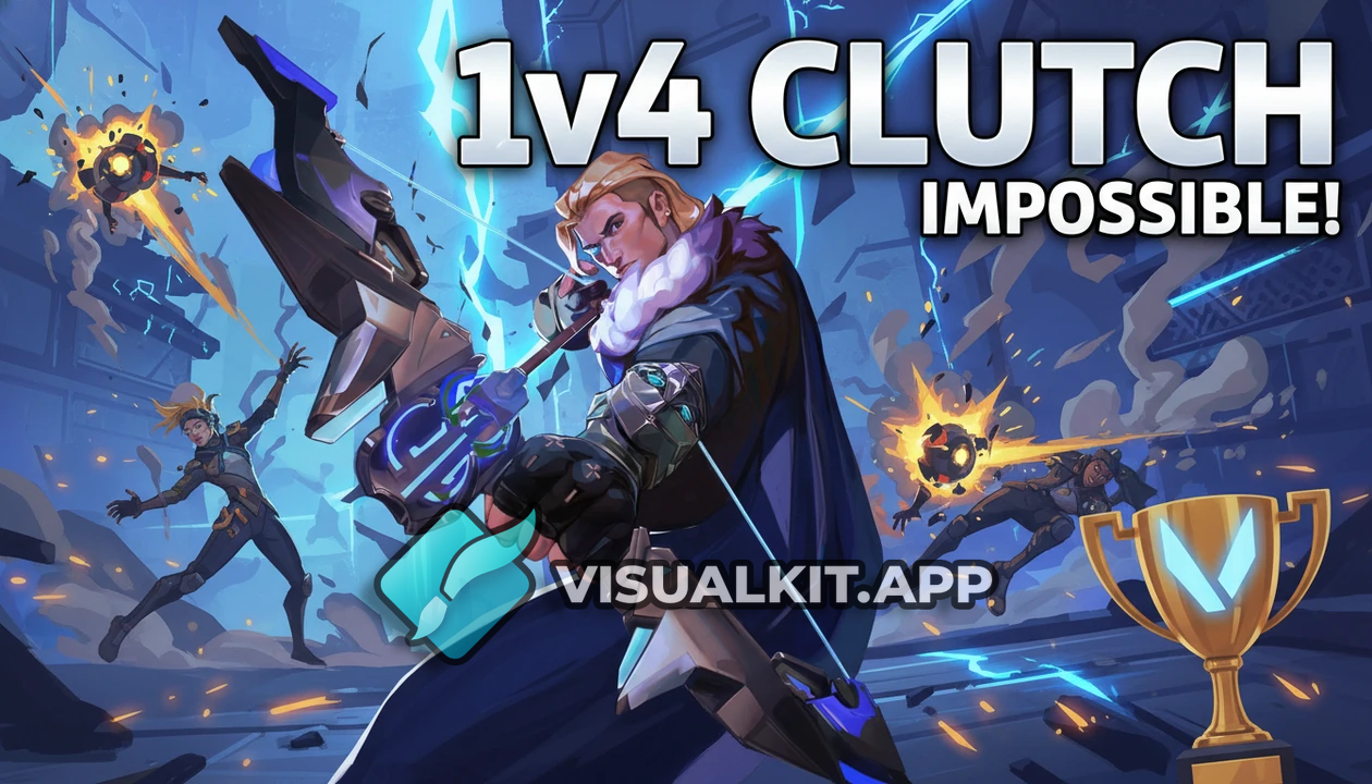 Create a 1v4 Clutch | Valorant intense trophy thumbnail
