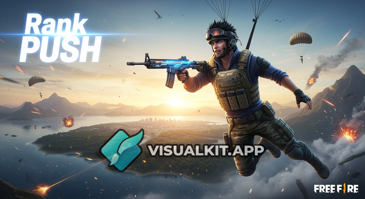 Free fire Rank PUSHING Thumbnail Generate - Epic Design