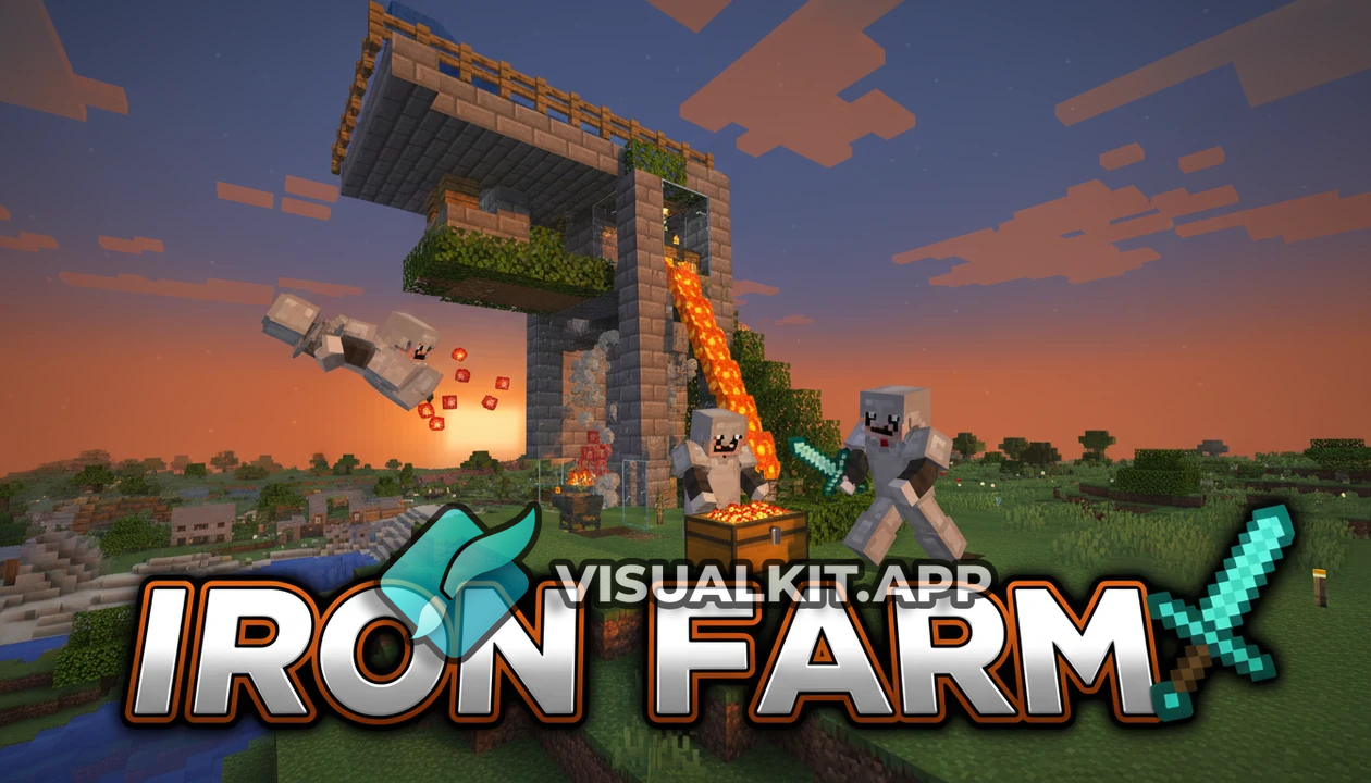 Iron Farm Guide - Minecraft Diamond Sword & Golem Farm