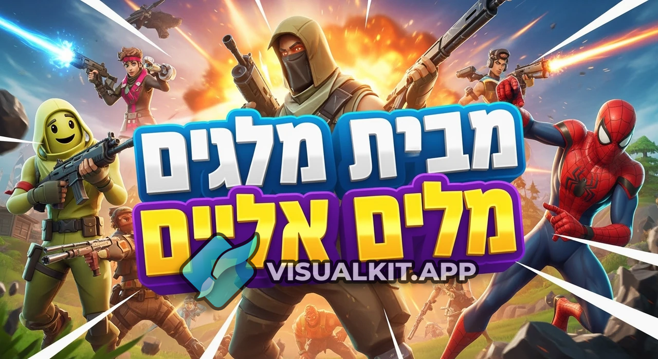 AI Thumbnail Prompt: Fortnite Vibrant לייב פורטנייט משחקי מצופים