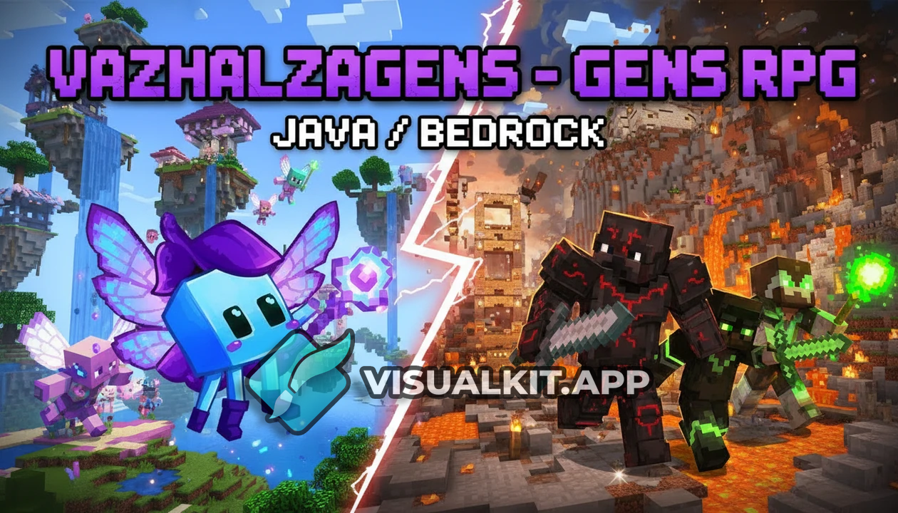 VazhalzaGens remplace Fairysky — Gens RPG Minecraft Java/Bedrock