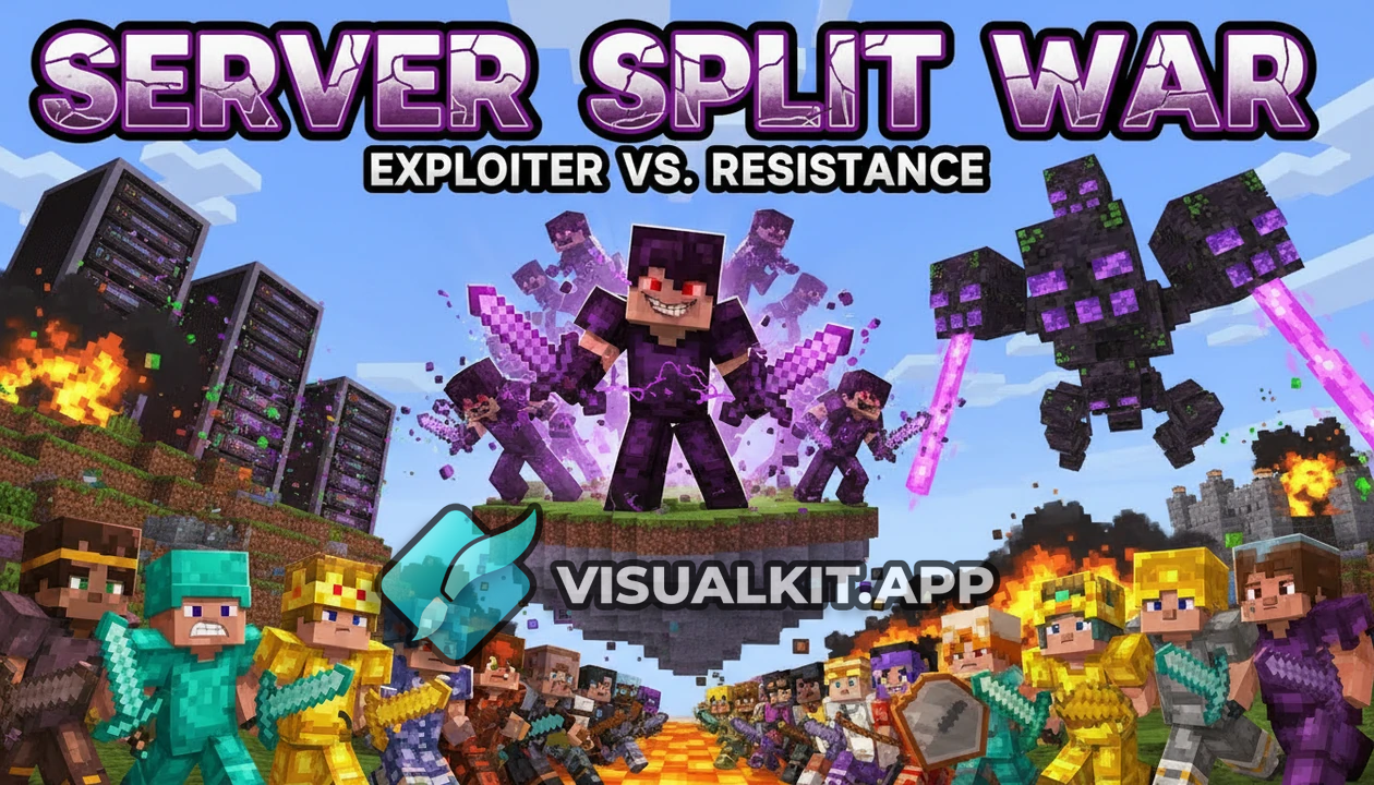 Server Split War - Exploiter vs Resistance (Minecraft)