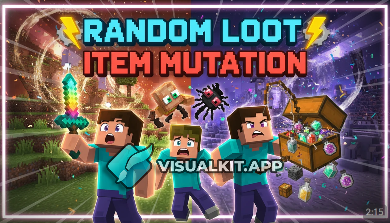 Minecraft Random Loot - Item Mutation Epic Reveal Thumbnail