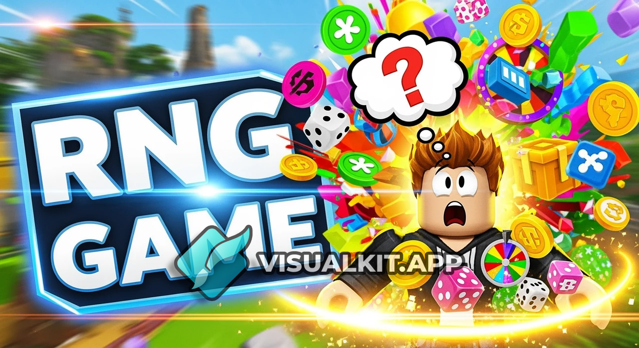 RNG Game Roblox Thumbnail - Bright Lucky Spin Explosion