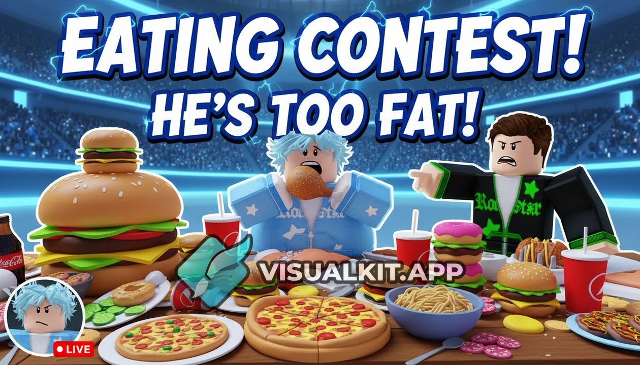 Roblox — the player he's eating and his fat comical thumbnail
