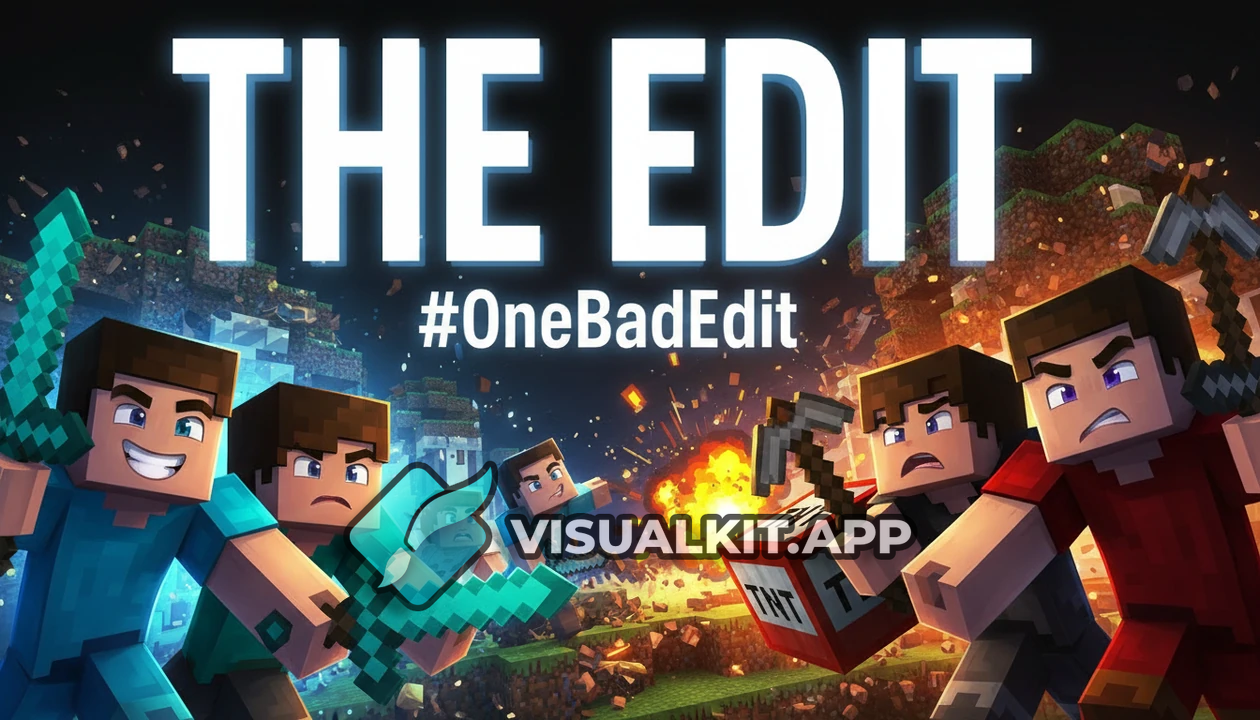 make this better - Minecraft thumbnail with blended faces