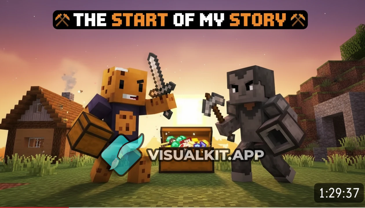 Minecraft - The Start of My Story: First Day Survival Base