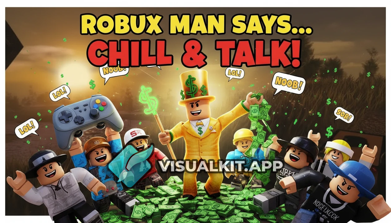 Roblox Chill Chat with Robux Man - Funny Controller Shot