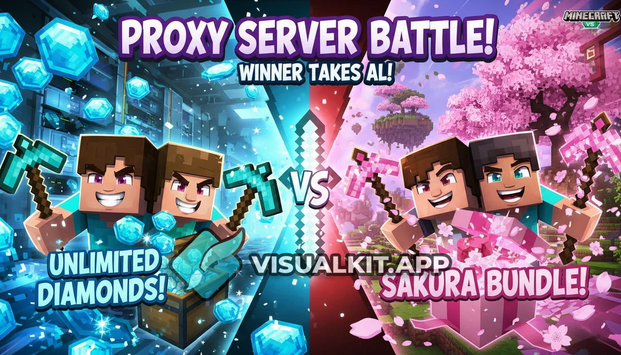 Minecraft Proxy Server Name — Unlimited Diamond & Sakura Bundle