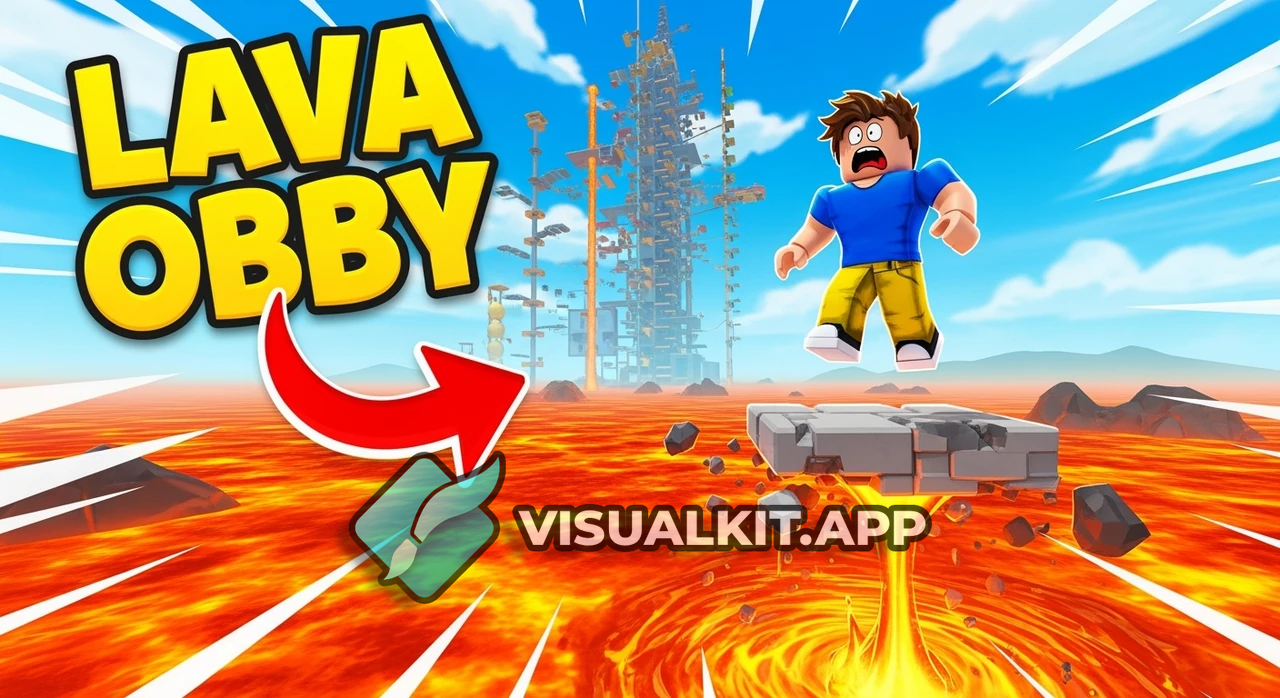 Roblox Obby Above Lava - Epic Avatar Jump Over Fire