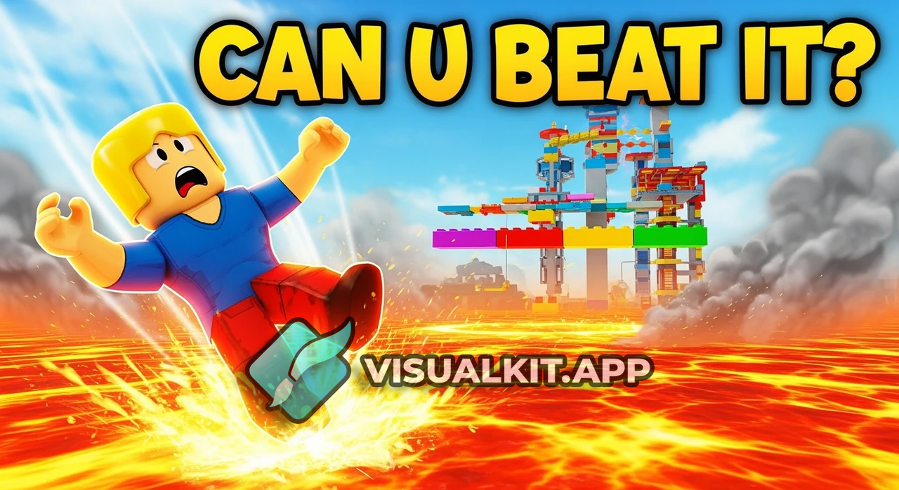 Roblox Obby Above Lava - Noob Falling Into Lava, Can U Beat It?