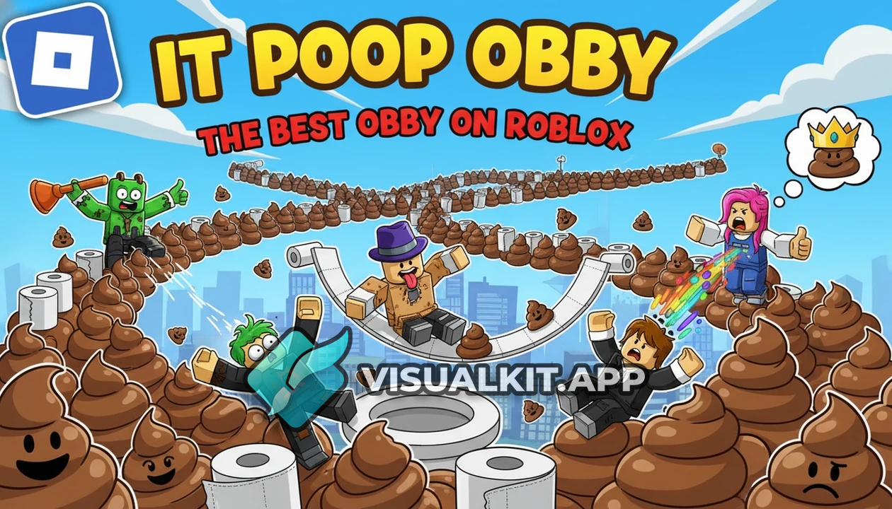It Poop Obby - Best Roblox Obby Thumbnail with Blended Faces