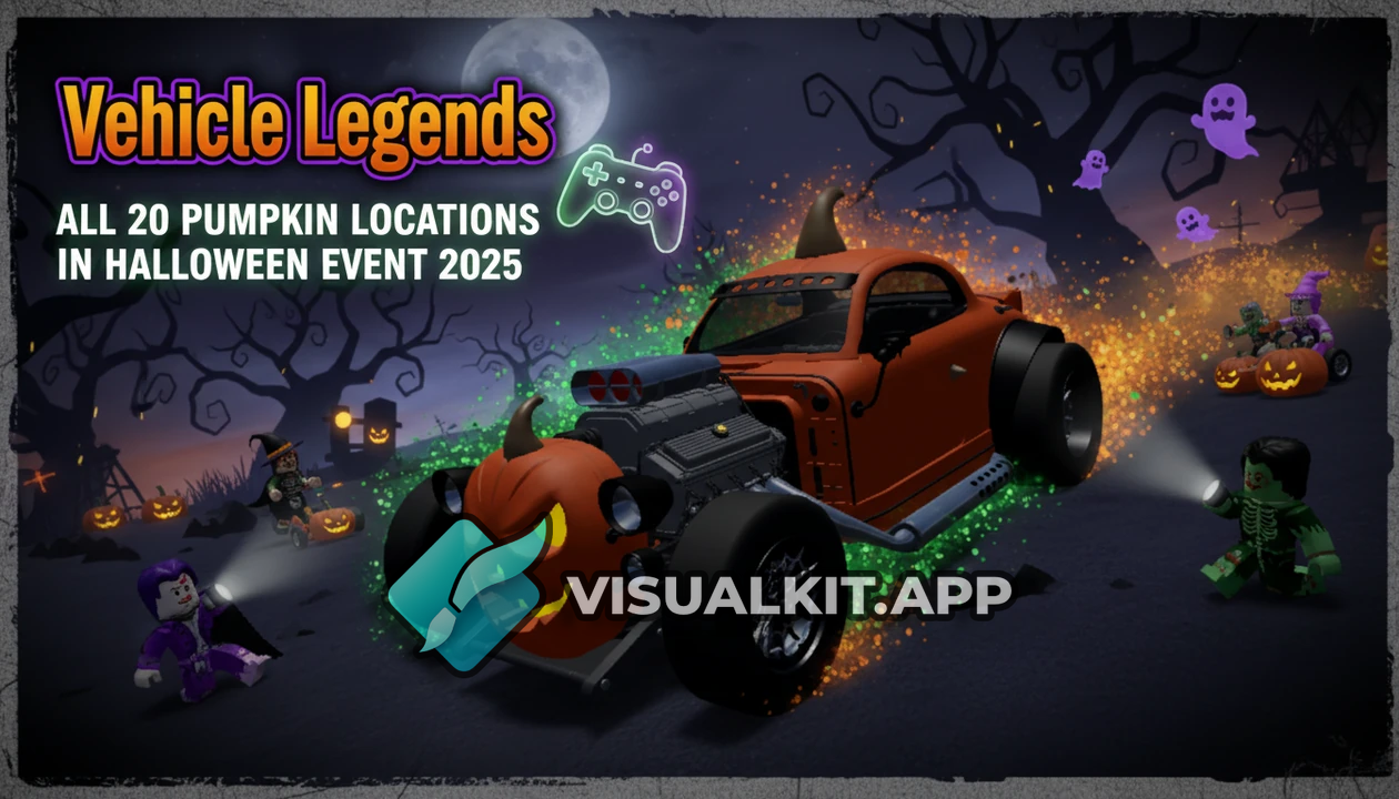Vehicle Legends Halloween Thumbnail - All 20 Pumpkin Locations 2025