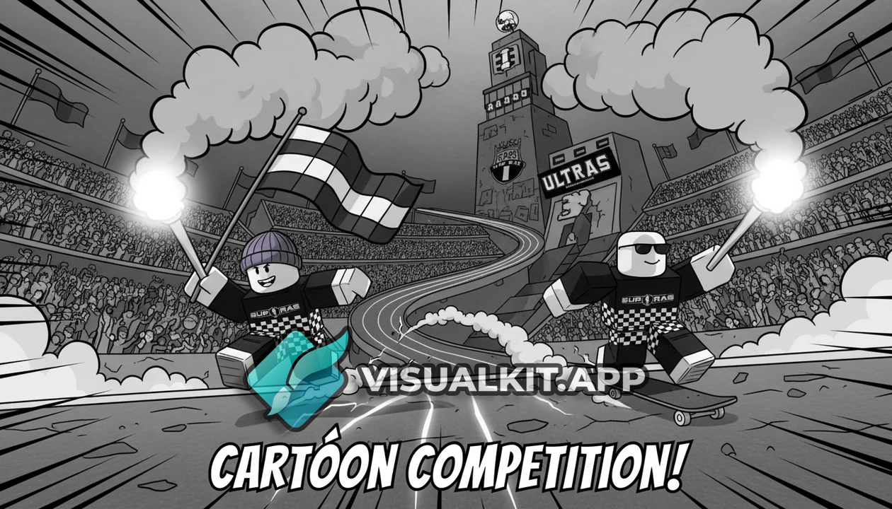 Black and White Cartoony Roblox • Epic Legendary Grand-Scale Scene