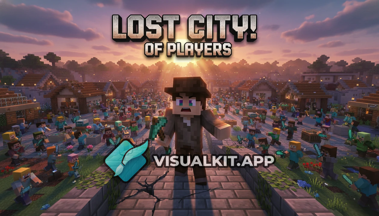 Finding a Town Full of Players - Minecraft Cinematic Showdown