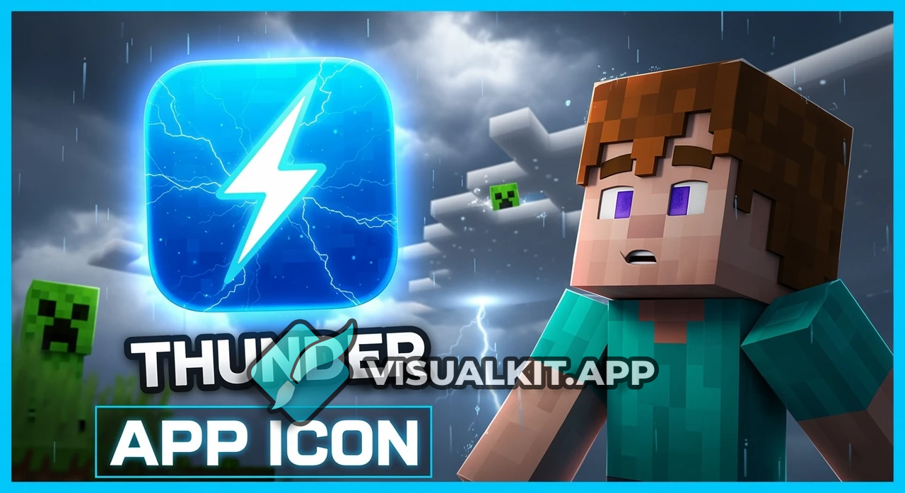 need app icon for Thunder App — Minecraft icon design workflow