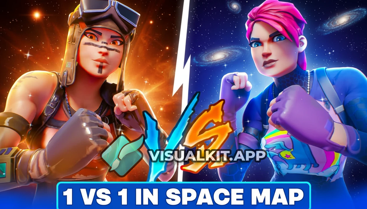 it's 1 vs1 Fortnite map in space — Zero-G Duel Showdown