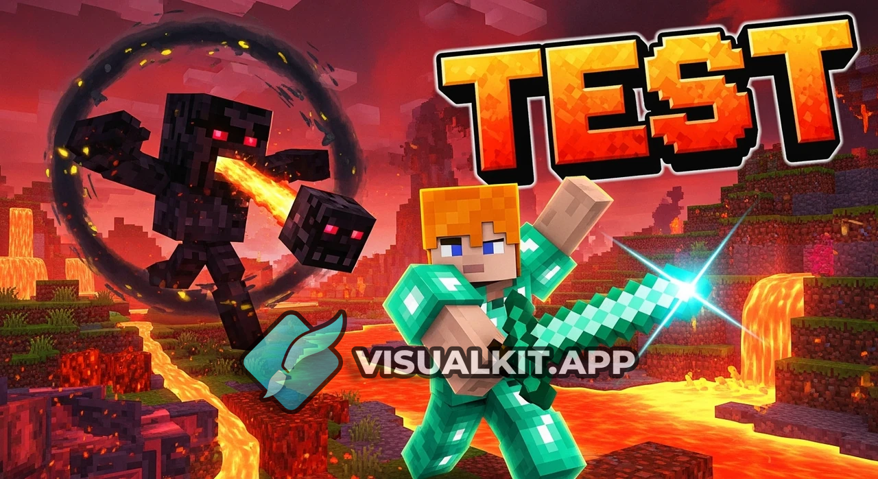 Minecraft Thumbnail Preview — 'test' Epic Diamond Sword Scene