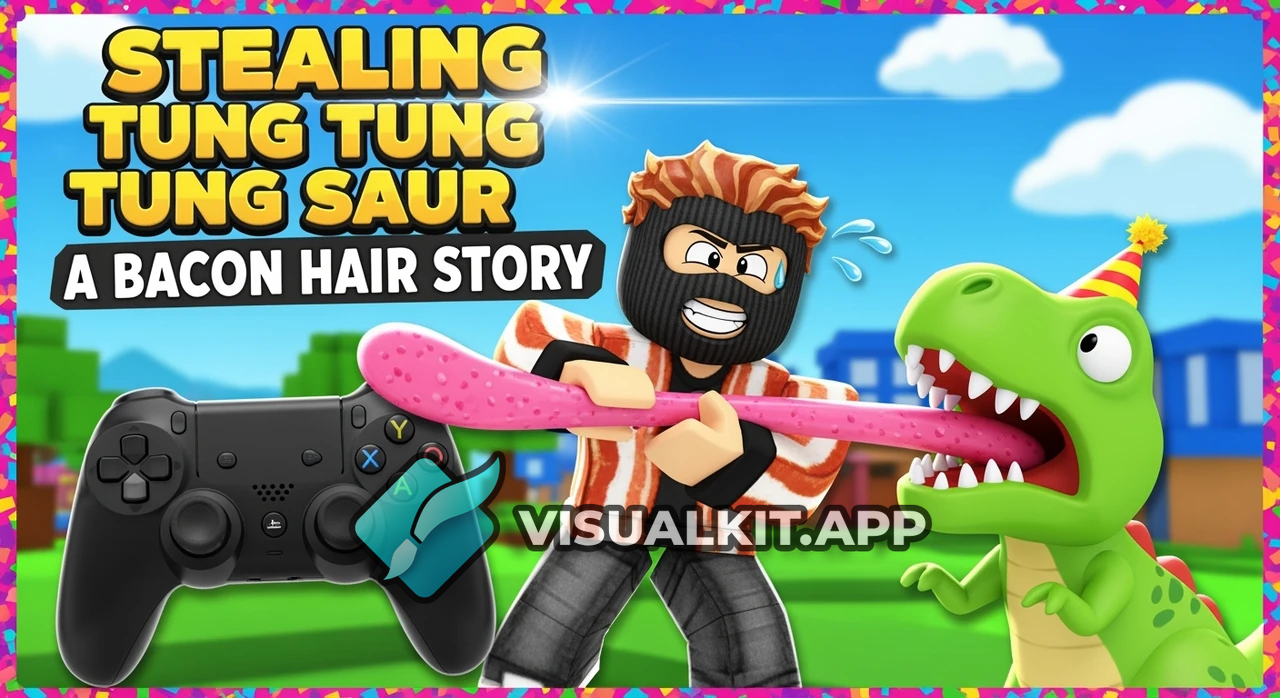 a bacon har stealing a tung tung tung saur — Roblox Funny
