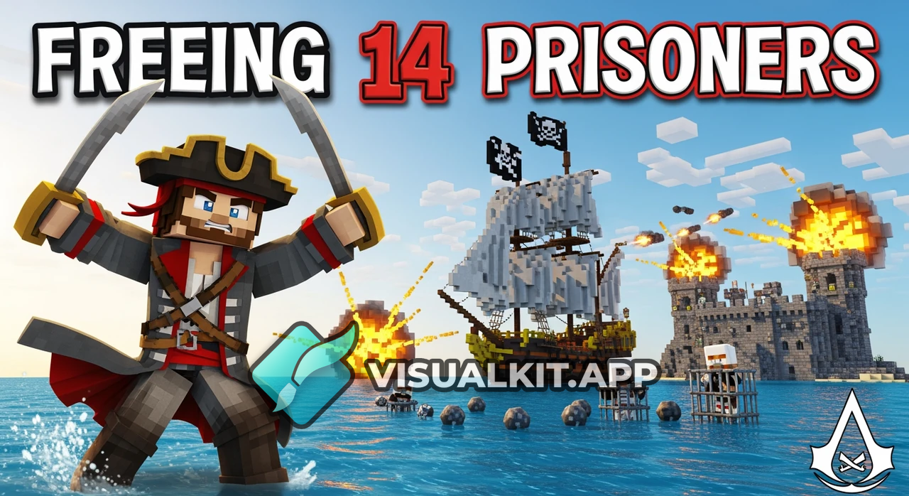 Minecraft Assassin's Creed IV Black Flag: Freeing 14 Prisoners