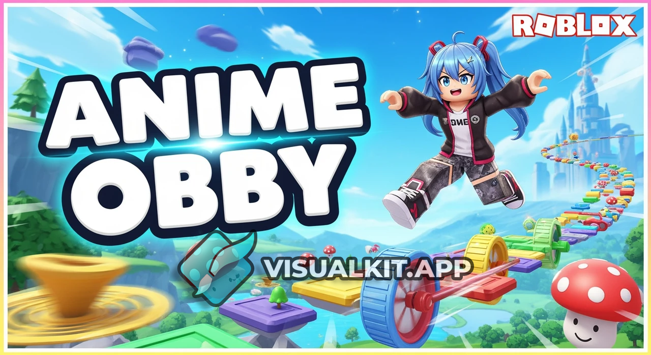 ANIME GIRL OBBY - Roblox anime avatar jumping on neon platforms