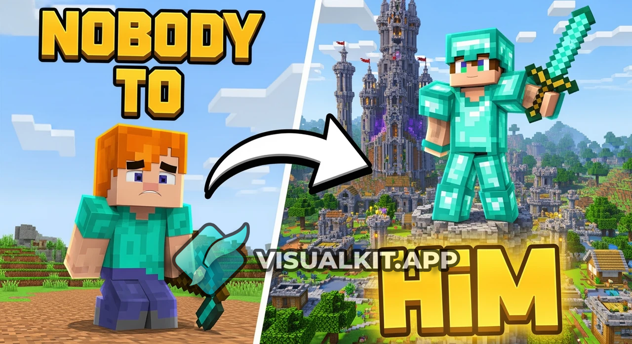 Minecraft: From Nobody → Become Him - Epic Skin Transformation