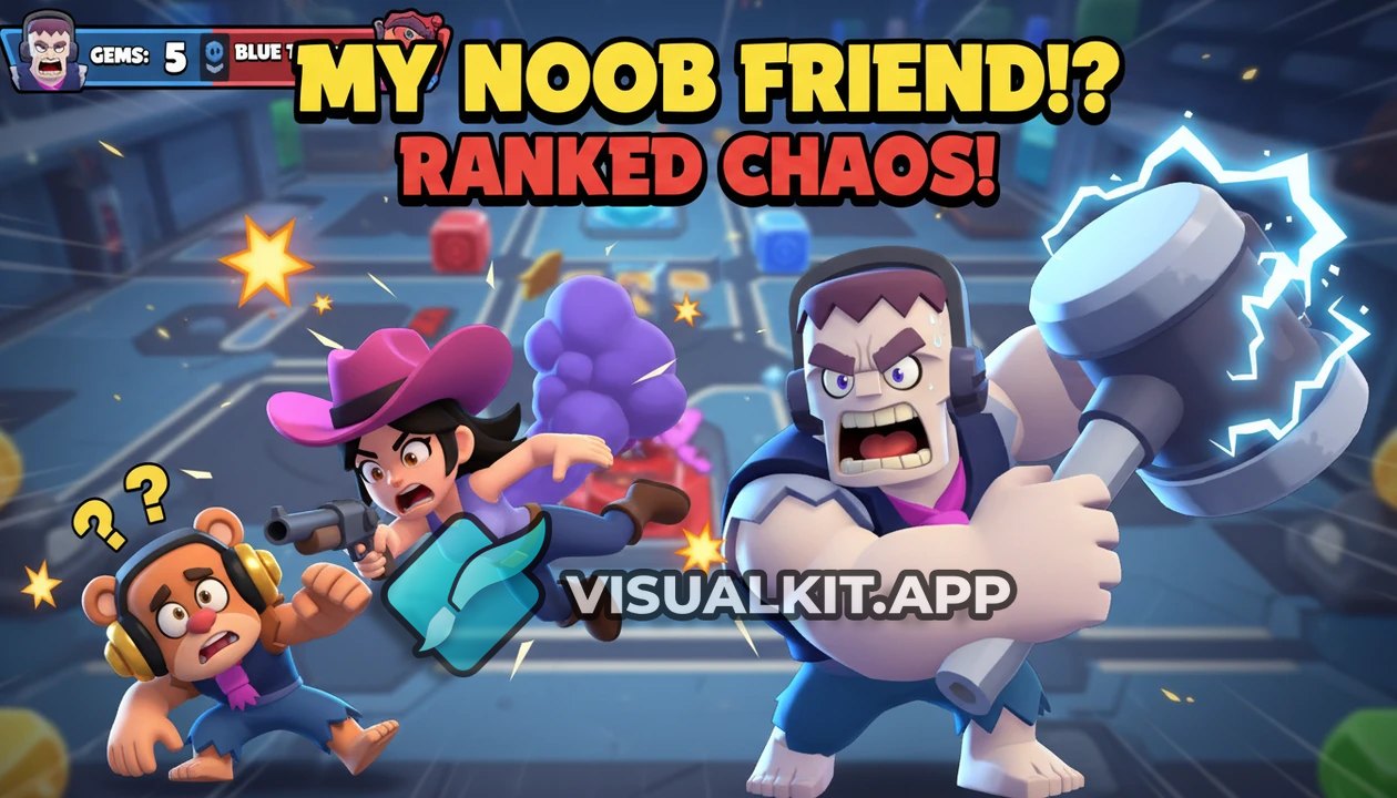 Playing with My Newbie Friend in Brawl Stars — Newbie Reaction Close-U