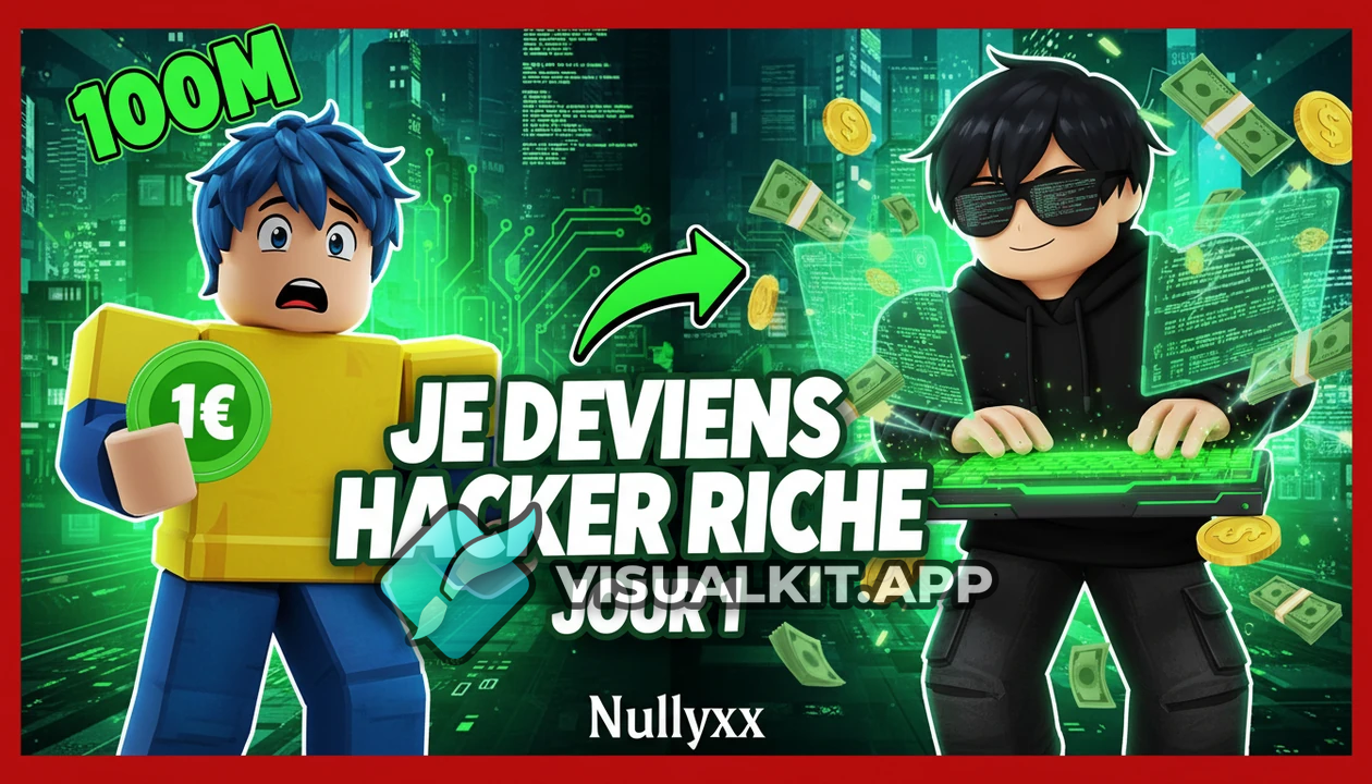 Je dois devenir le HACKER le plus RICHE de Roblox — Jour 1 1€ vert