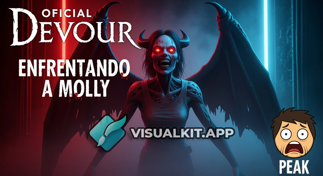 🎨 Final Thumbnail — Devour: Facing Molly | Minecraft Horror Scene