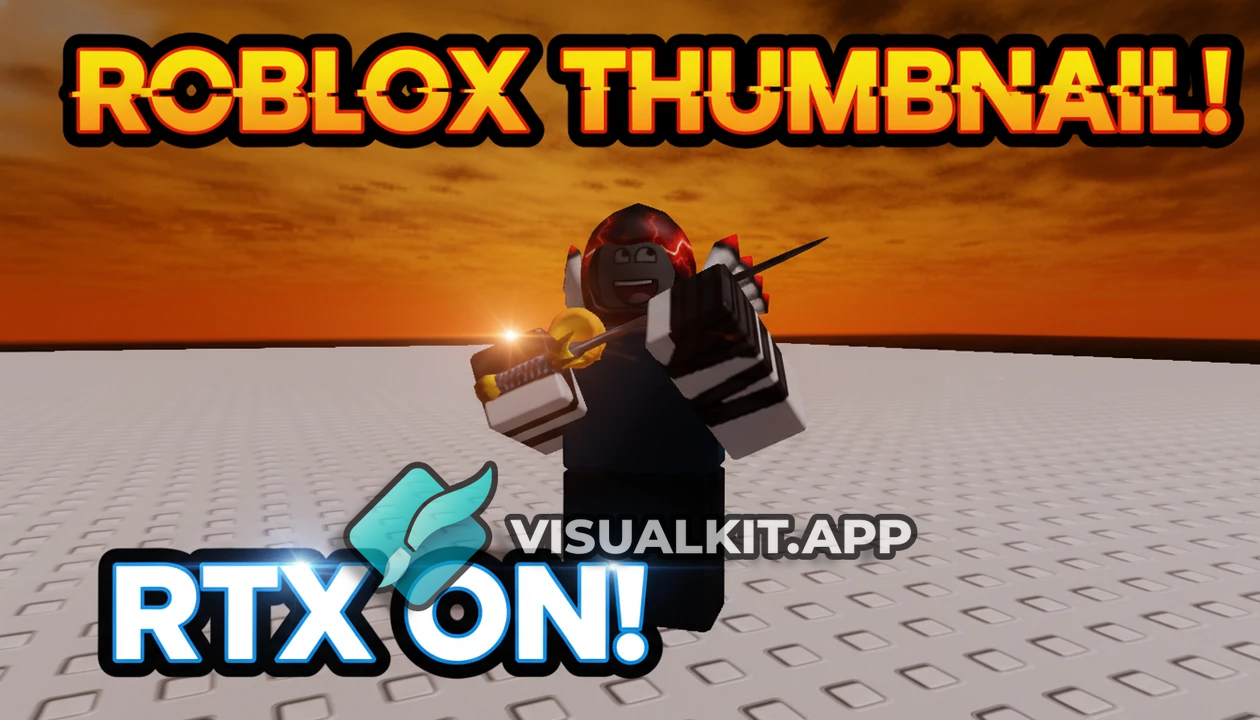 Roblox RTX Dominus Thumbnail: Linked Sword on Tiles