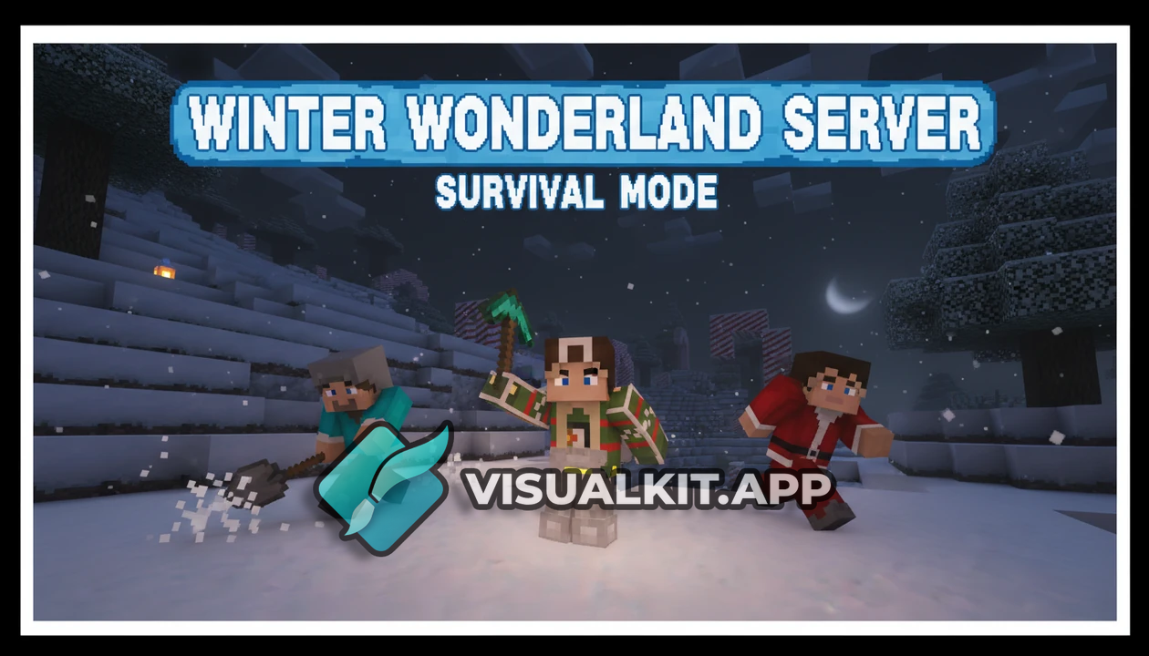 Winter Wonderland Server in Survival - Minecraft Snow Base Tour