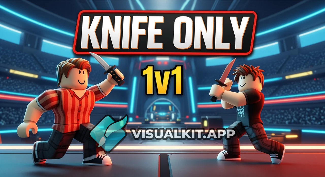 Roblox Rivals 1v1 Knife Only Thumbnail — Bacon vs Friend