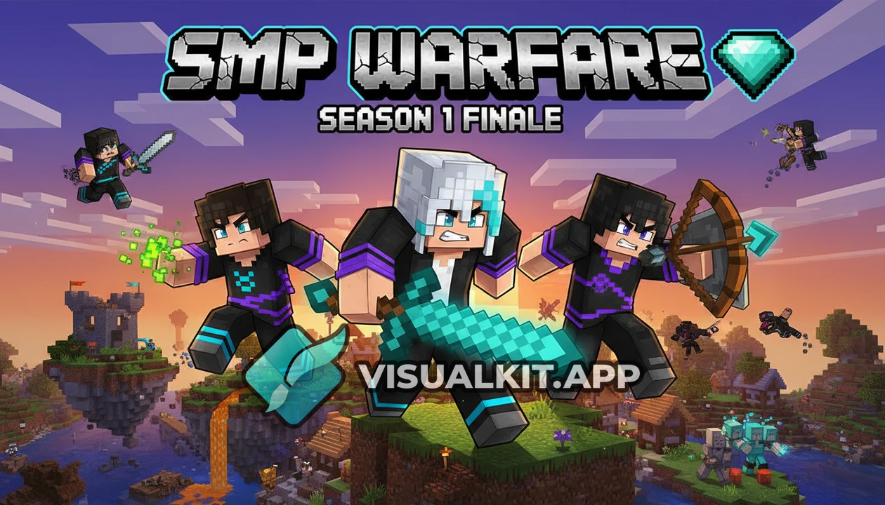 Create Me a Minecraft SMP Thumbnail — Faces Blended Pro
