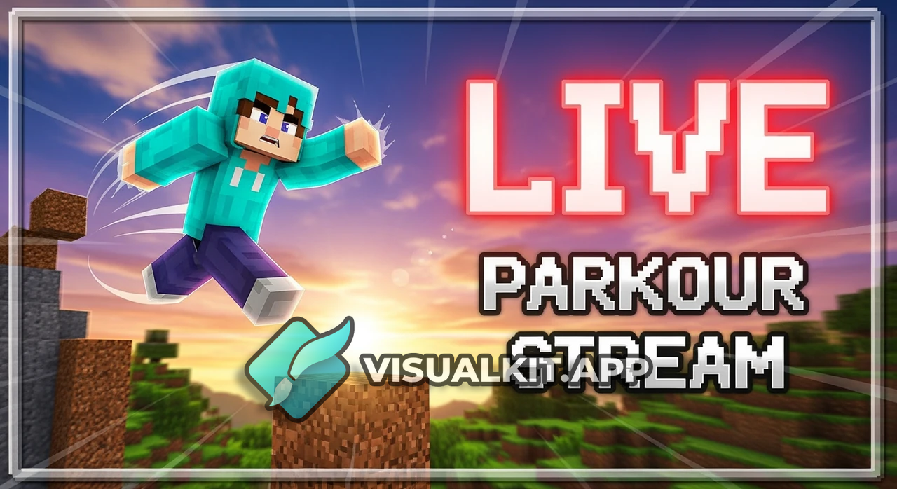 Create a Minecraft Parkour Live Stream Thumbnail Guide
