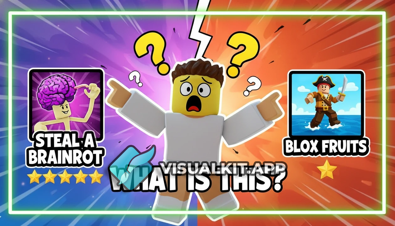 Blox Fruits 1★ (right) vs Steal a Brainrot 5★ (left) — Confused Roblox