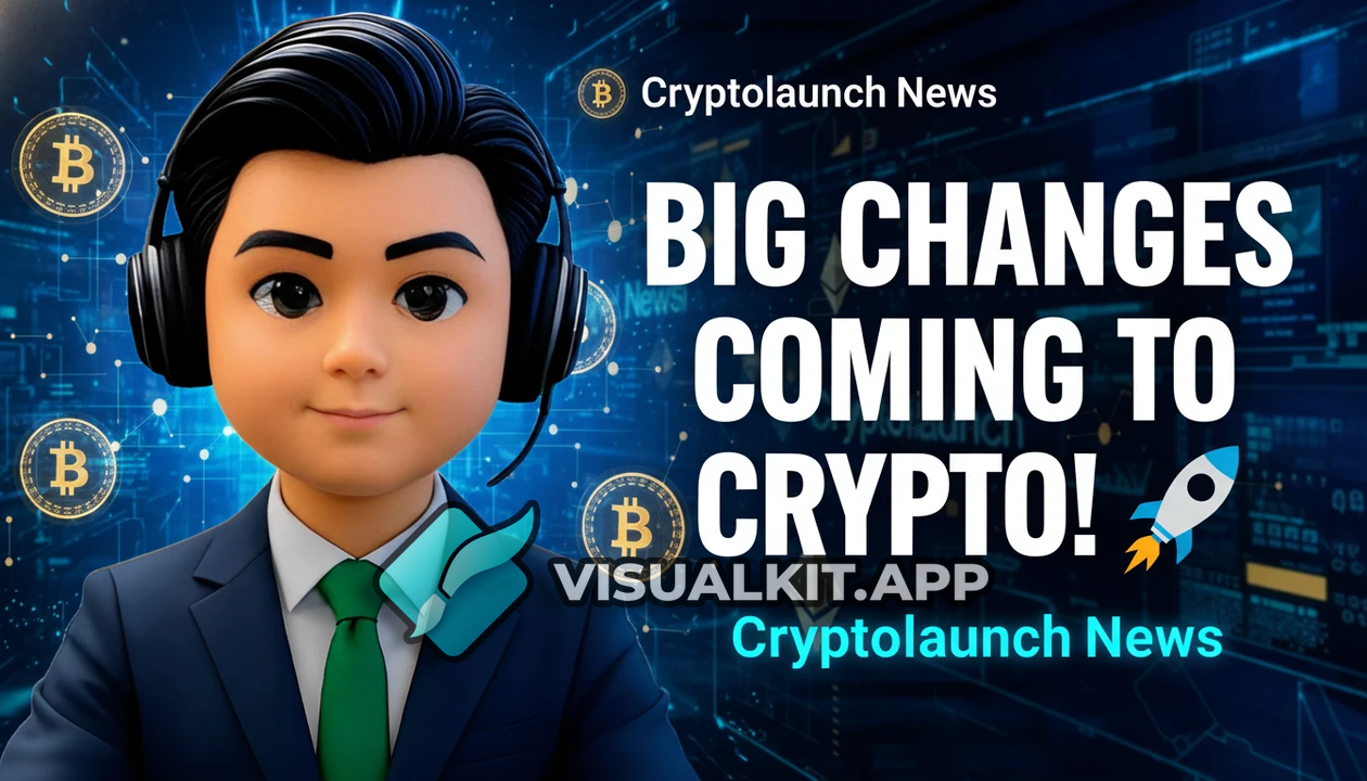 Cryptolaunch News Thumbnail – AI Anchor, BIG CHANGES 🚀