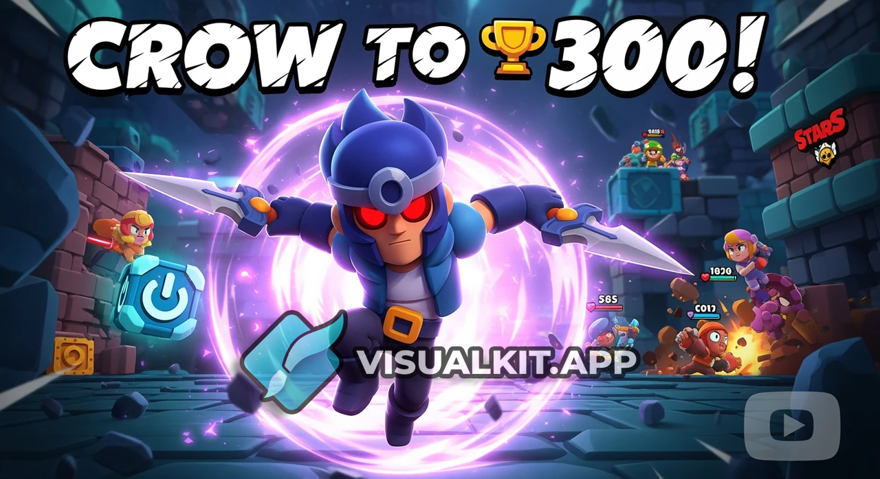 I Put My Crow to 300 Trophies — Brawl Stars Crow Push Highlight