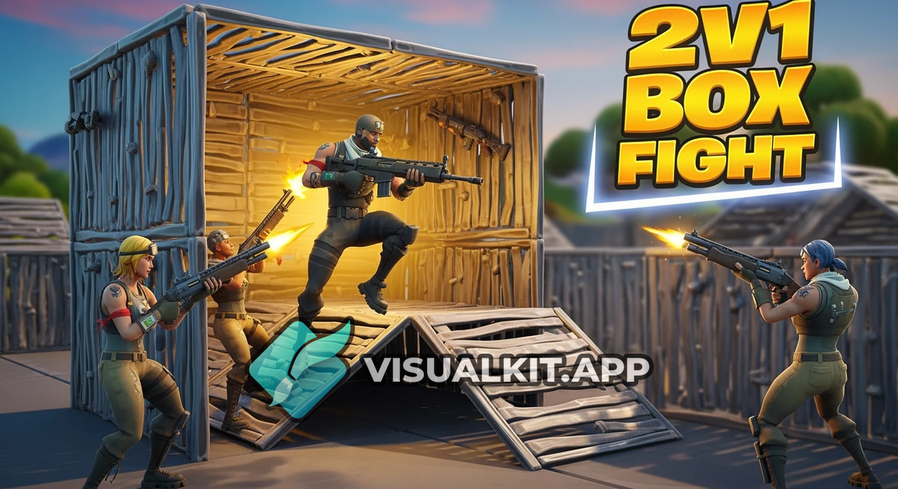 2v1 Box Fight - Fortnite Intense Close-Quarters Showdown