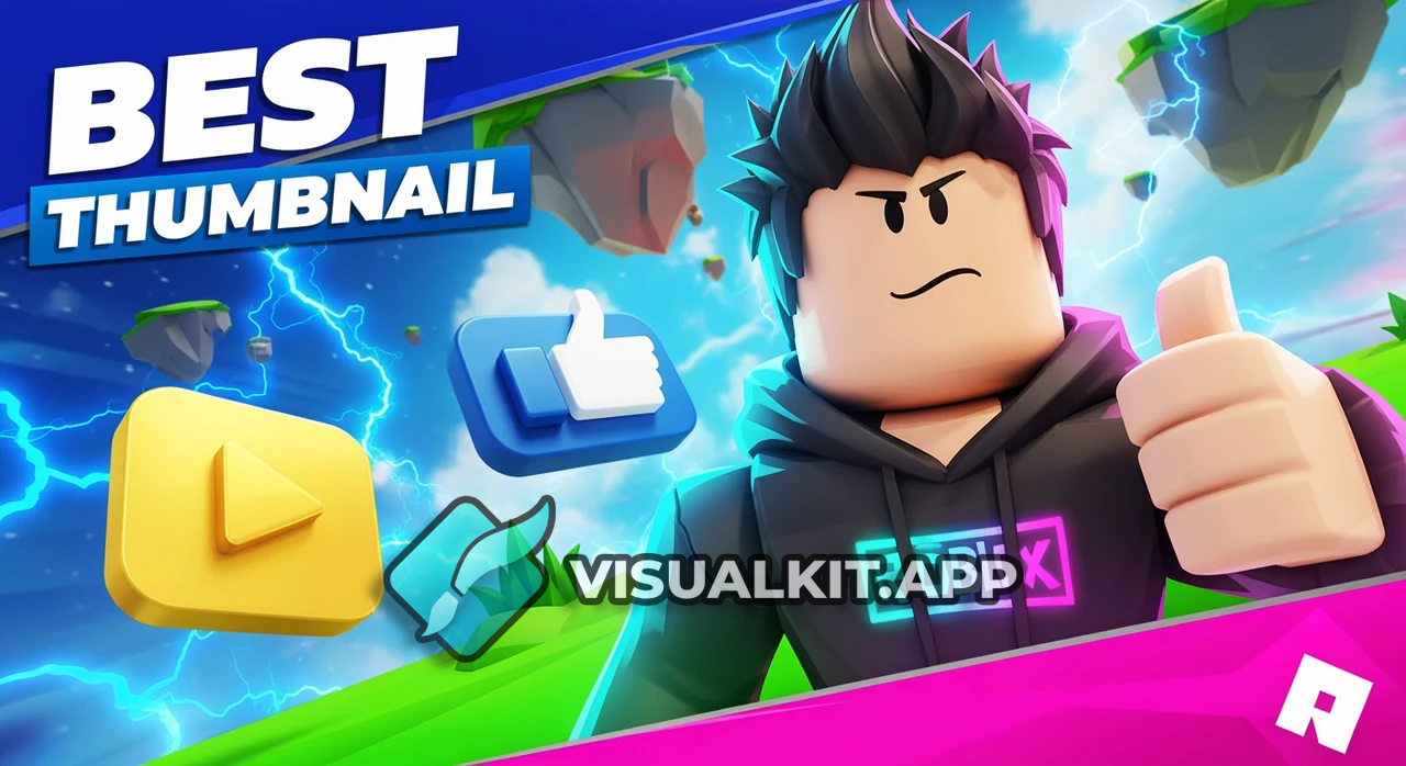 Want a best thumbnail of roblox - Vibrant Roblox Thumbnail Design