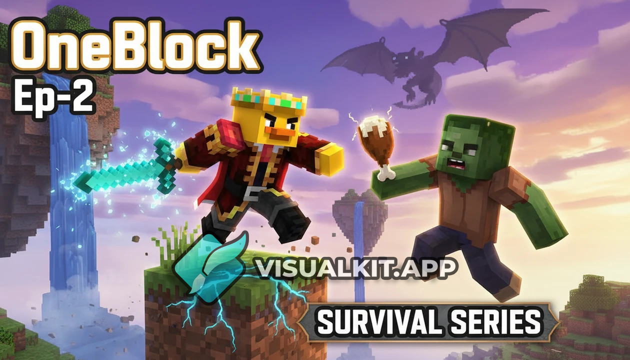 This is my skin — OneBlock Ep-2: Minecraft Zombie Holding Leg