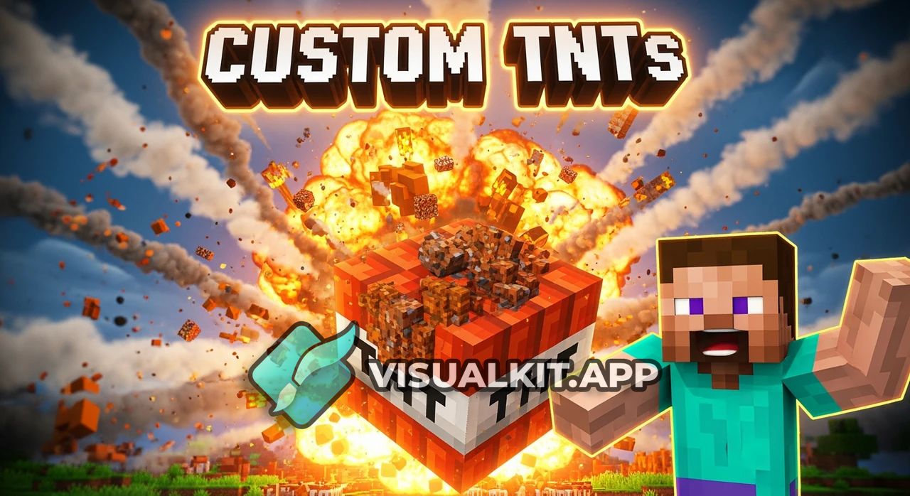 Custom TNTs and Add the Steve at End | Minecraft Showcase