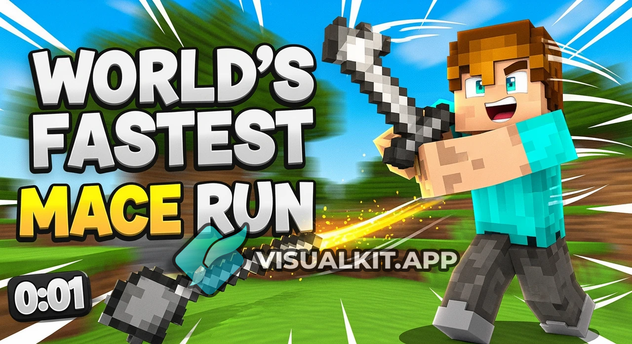 I Want a Thumbnail Like World Fastest Mace Speedrun — Minecraft