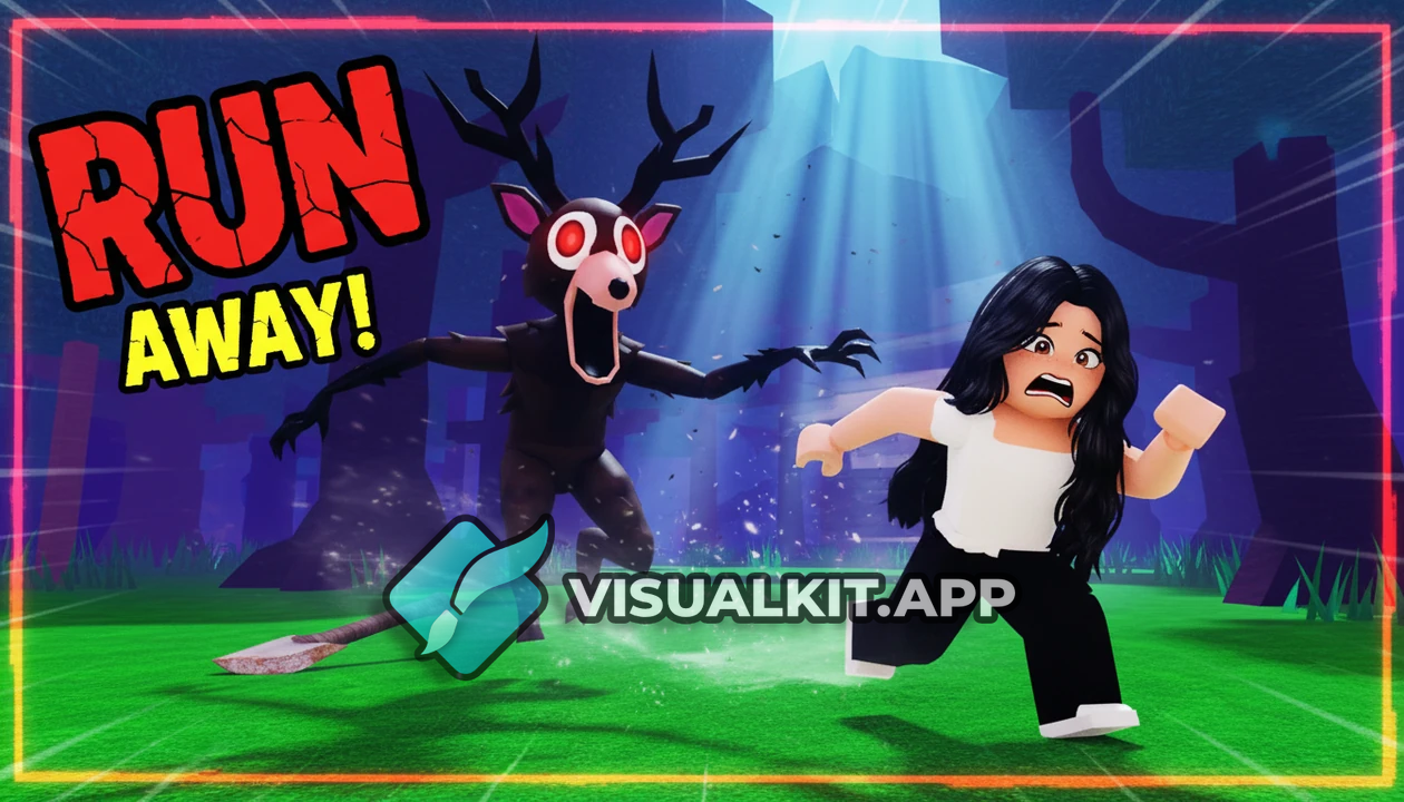 Roblox Girl Running Away From Deer - Park Chase Thumbnail