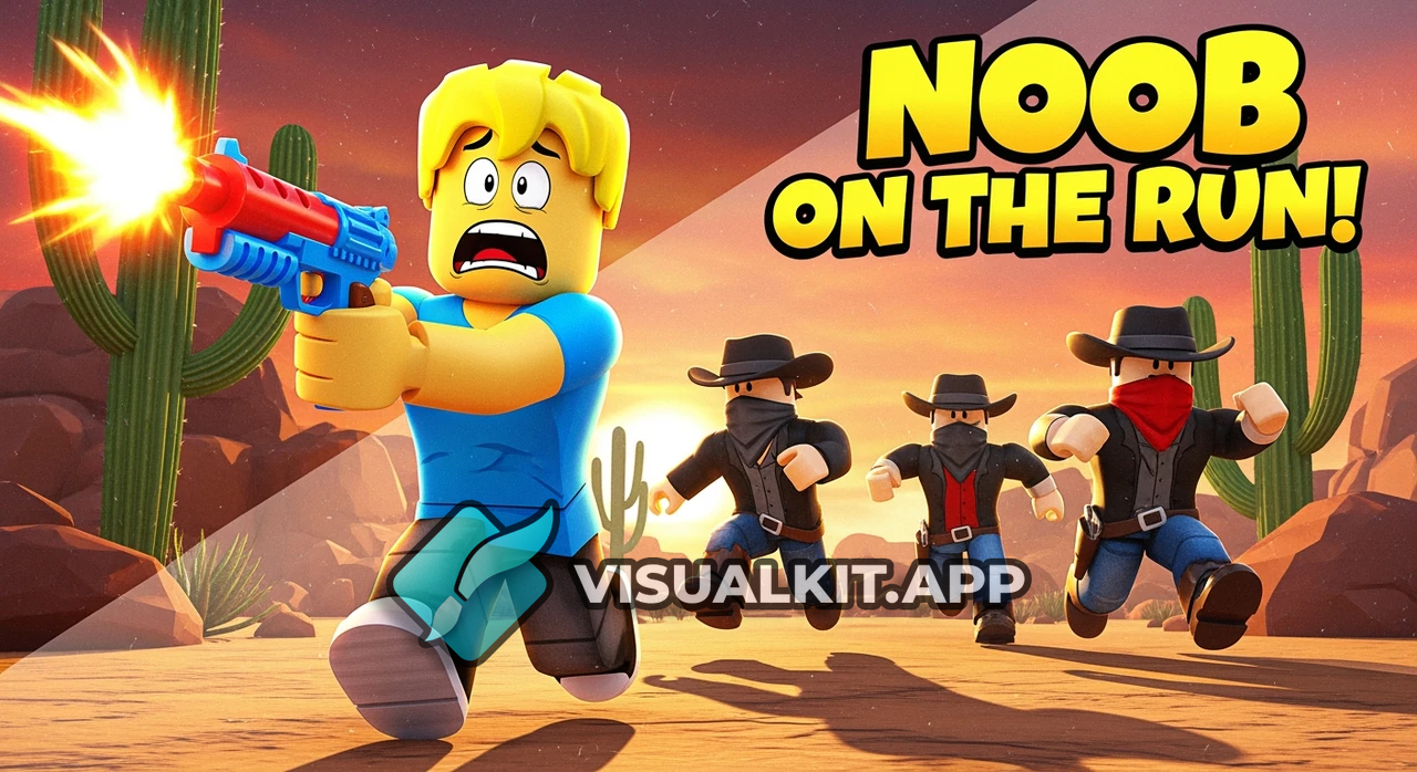 Roblox Noob Shoots Toy Gun at Bandits in Mexico Desert