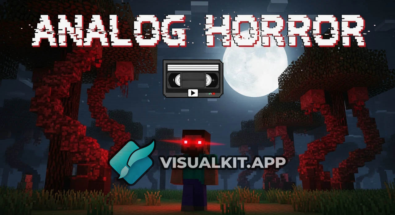 Mincraft Analog Horror - VHS Creeper Glitch Thumbnail