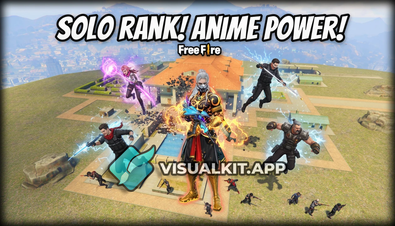 Free Fire Solo Rank Ke Liye Thumbnail — Kuchh Theek, Anime Hawa