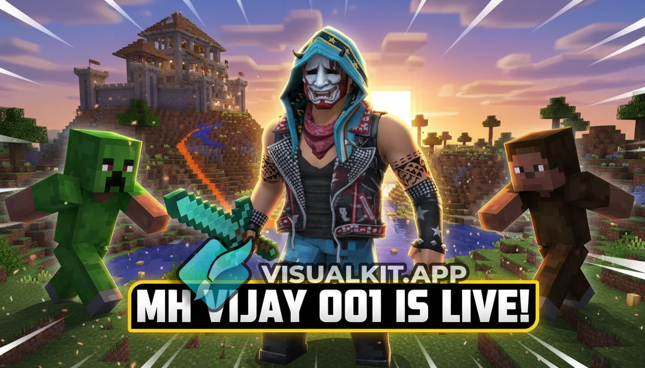 MH VIJAY 001 is live — Minecraft streamer spawn with character