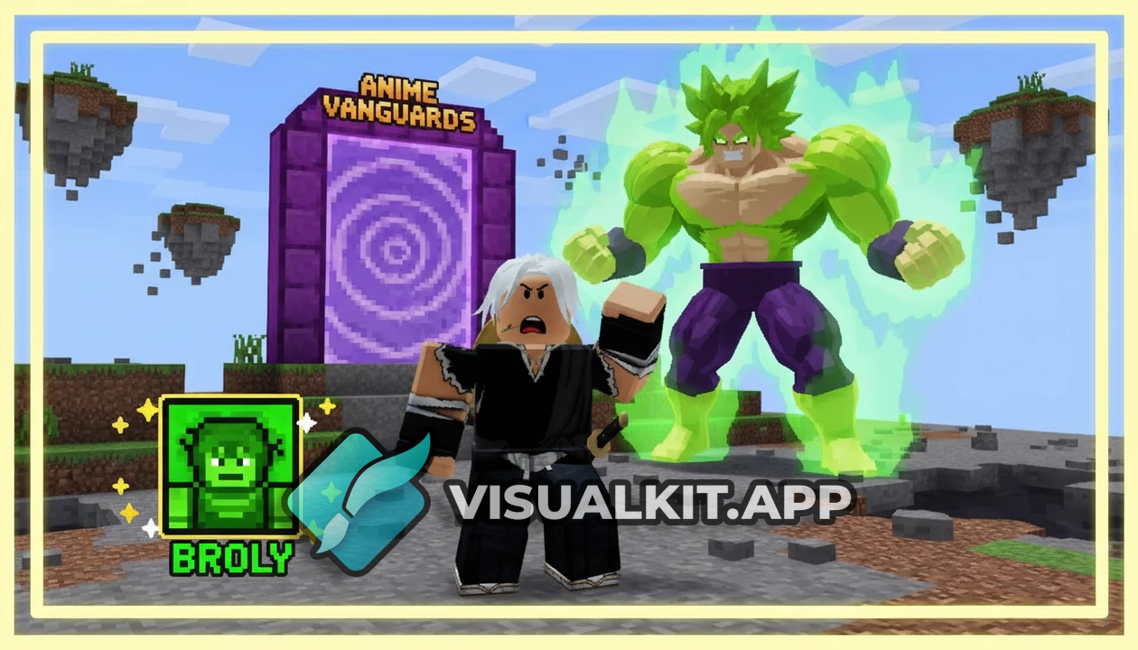I Got Broly in Roblox (Anime Vanguards) — Minecraft Thumbnail