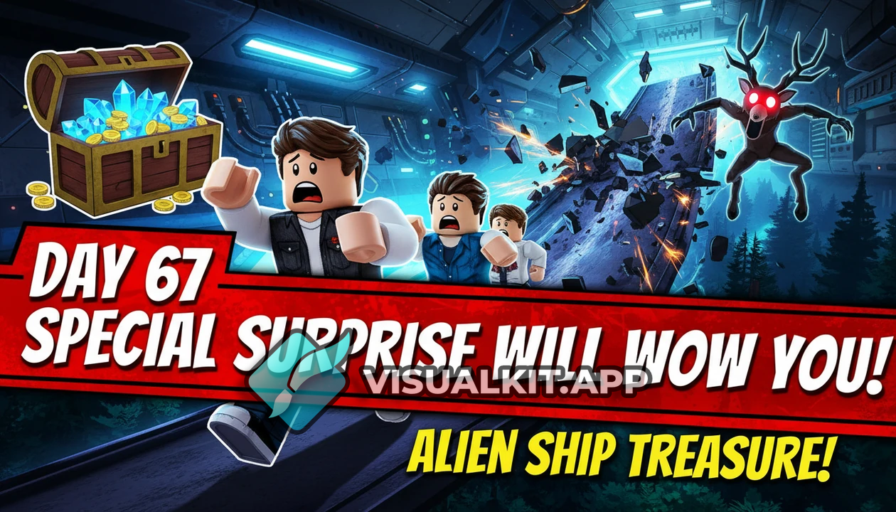 Roblox Day67 Special Surprise - Dad & Sons in Alien Ship Chase