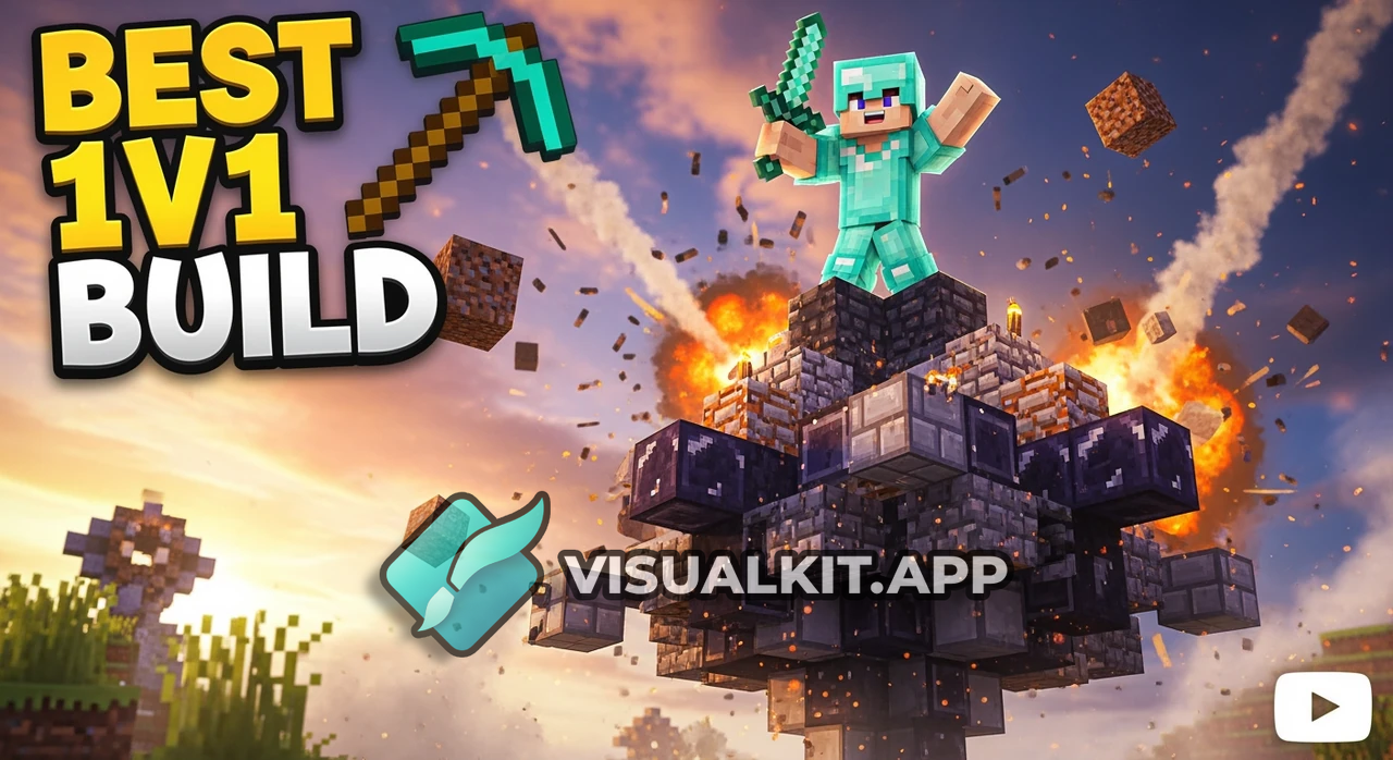 Minecraft Best Most Optimised 1v1 Build Visual Preview